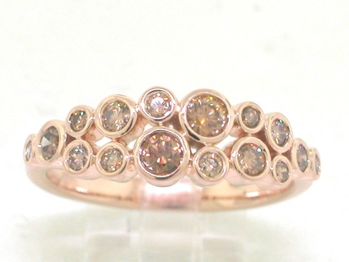 Brillant ring 750 rotgold 18kt - ring,