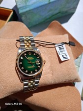 ?Rolex Datejust 36 - 16233, Stahl/Gold, Jubilee Band, Diamant Zifferblatt, Grün