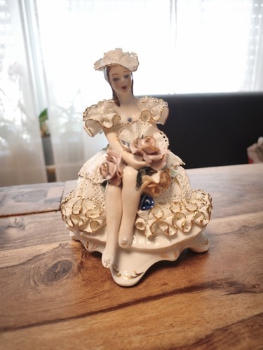 Vintage porzellanfigur dame - vintage, im