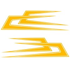 2er Set LKW Zacken Aufkleber