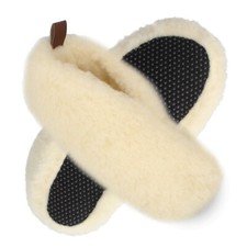 Hausschuhe Damen Schafwolle Wollsocken halb weiß Hüttenschuhe filsko Uddevalla