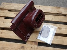 Erlus  J11V  Sanitärlüfter Rechteck Dachziegel Aluminium  weinrot