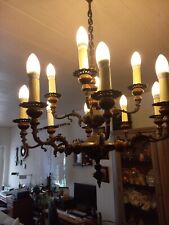 12-Flammig Kronleuchter - Gold/Messing/Holz