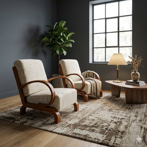 Vintage sessel massives holz - vintage,