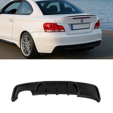 Sport Performance Diffusor hochglanz schwarz 2-Rohr für BMW E82 E88 M-Paket