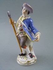 ⚔ Figur Gärtnerkind Junge mit Schäferstab 60338  Meissen TOP 1.Wahl eNP 2990,-€