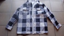 Flanellhemd Hemdjacke Karo Hemd Zustand NEU Gr. L Farbe: grau/schwarz/weiß