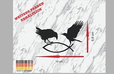 Raben Greifen Fisch Christenfisch Auto Aufkleber Sticker Autoaufkleber Wikinger
