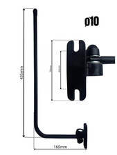 Spiegelhalter Spiegelarm Spiegelhalterung ø10 90° Lang Arm Traktor Busse Bagger 