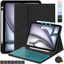 Hülle für iPad 10 9 8 7th Air 6 5 4 Pro 11 QWERTZ Tastatur mit Beleuchtet & Maus