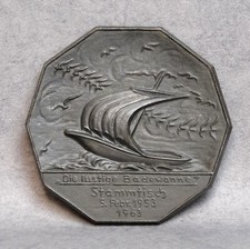 Gusseiserne Platte Ofenplatte Badewanne Segel Gusseisen Schild Ø13,0cm #44