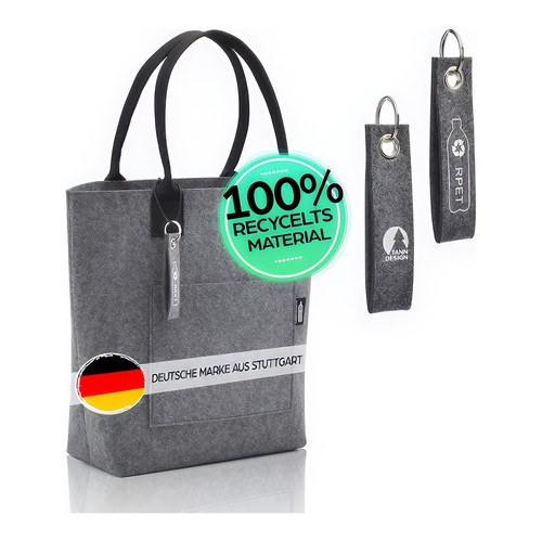 Shopper filz tasche groß - filz-tasche,