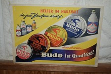 Original Altes Reklameschild, Büdo 20er Jahre Schwaben,Schuhcreme/Bohnerwachs