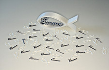 Konfirmation Tischdeko, Streudeko, Fisch mit Wunschnamen / personalisiert