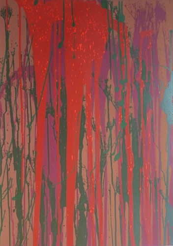 Larry poons siebdruck - poons:,