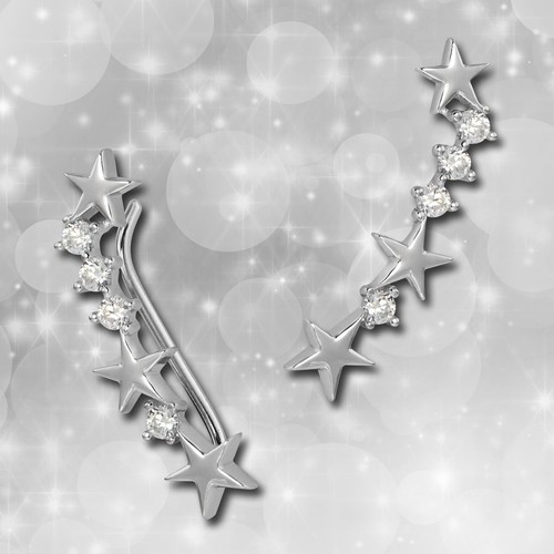 Ohrklemmen weiß ear cuff - weiß,