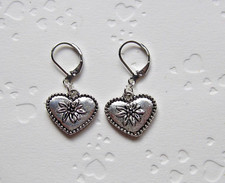 Edelweiß Trachten-Ohrringe Herzen Dirndl Trachten-Schmuck Oktoberfest Wiesen