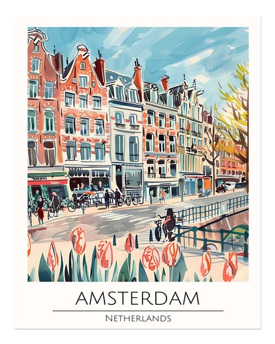 Amsterdam stadtbild wandkunst - stadtbild,