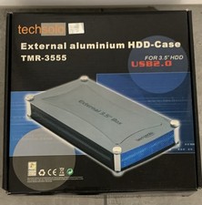 Techsolo TMR-3555 Aluminium 3,5″ HDD-Gehäuse USB2.0 Externes Festplattengehäuse