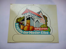  Früchte der NIEDER-ELBE Original altes Blechschild 1950/60er Jahre  Obst