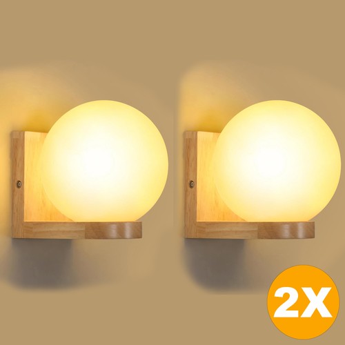 2stk wandleuchte innen - wandleuchte, holz