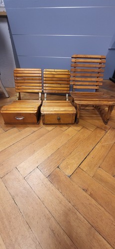 Vintage holz klapphocker - 3,