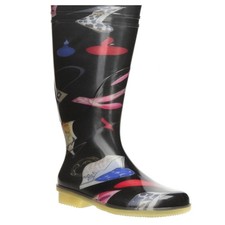 G&G Damen Gummistiefel Lampo bunt schwarz PVC Regenstiefel 36–41 Made in Italy