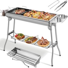 Holzkohlegrill XXL 118x33x72cm