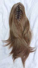 50cm Mittellang Haarklammer Ponytail Zopf Extension glatt gestuft Mittelblond (3