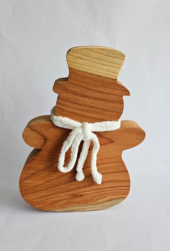 Schneemann aus massivholz - schneemann,
