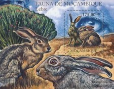 Briefmarken Mosambik 2011 Mi Block 508 (kompl. Ausgabe) postfrisch Hasen (Lepus 
