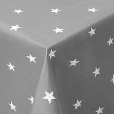 Pvc tischdecke sterne grau - tischdecke,