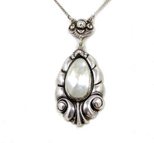 Silber jugendstil kette - silber,