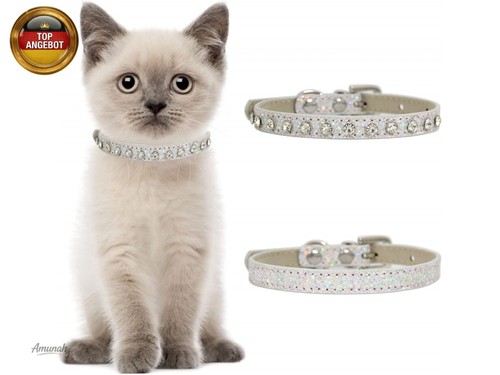 Leder strass katzenhalsband - leder-strass-katzenhalsband,, 2