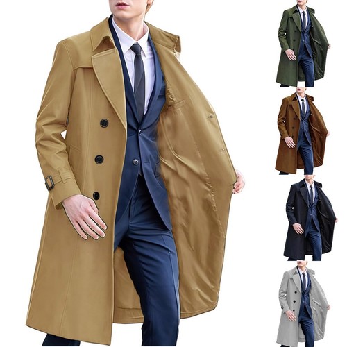 Herren langer trenchcoat - langer,