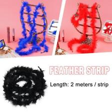 2m Federboa Streifen flauschige Handwerk Kostüm Tape Dekor Nähen Q7S9 T6A8  B5C9