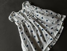 Benetton Baby Mädchen Kleid 74 TOP Festkleid schick edel weiß Herzen blau Sommer