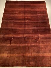 Loribaft Teppich Orient Perser Rug Gabbeh Braun Orange Schurwolle Streifen Nomad