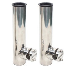 2x Edelstahl Boot-Rutenhalter