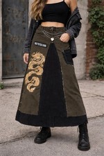 Upcycling jeansrock linie - upcycling, a-linie