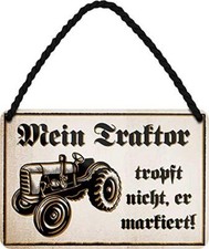 Blechschilder lustiger traktor - blechschilder,