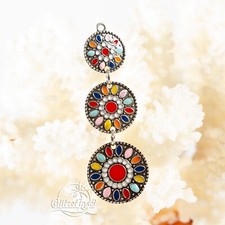 Anhänger lang Emaille Antik