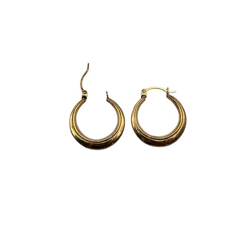 9ct rose gold creole - 9k,