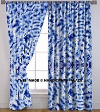 Indisch Blau Batik Färbung Shibori Vorhänge Tür Fenster Gardinen Volants Dekor