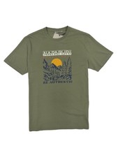 Napapijri Herren T-Shirt grün GR. XL Shirt mit Print