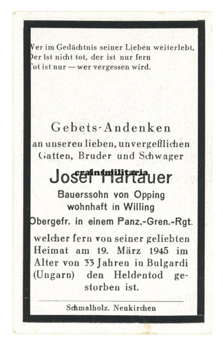 Orig sterbebild - orig.,