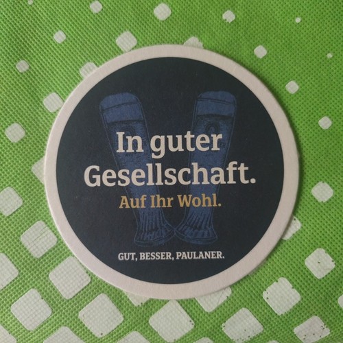 Schöner bierdeckel paulaner - bierdeckel,