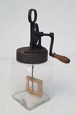 Antike Glas Butterschleuder, 2 Liter, aus Frankreich.