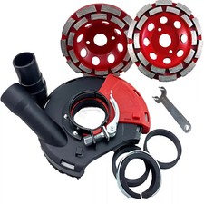 2x Diamantschleiftopf 125 Premium Estrich Beton + Absaughaube f. Winkelschleifer