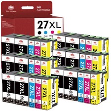 Druckerpatronen für   27 XL WF 3620 7615 3640 7110 7610 7620 3600 7210 7600.